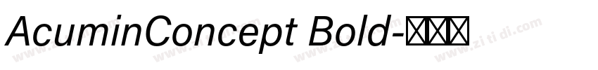 AcuminConcept Bold字体转换